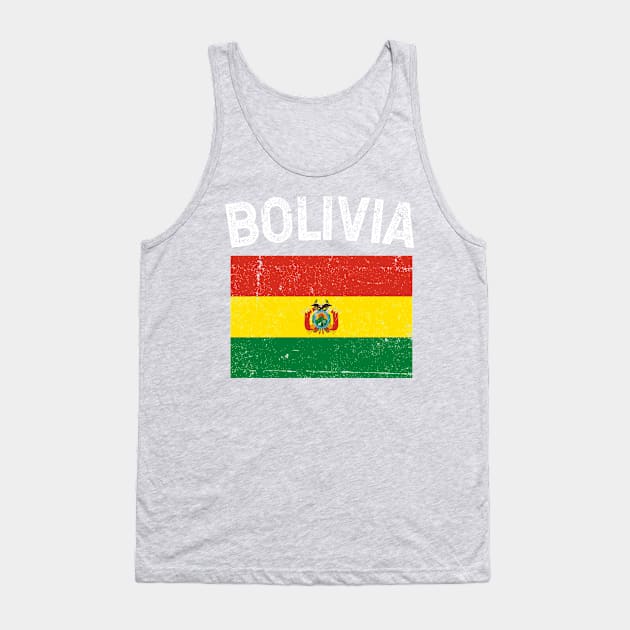 Bandera de Bolivia - Bolivian Flag - White letters design Tank Top by verde